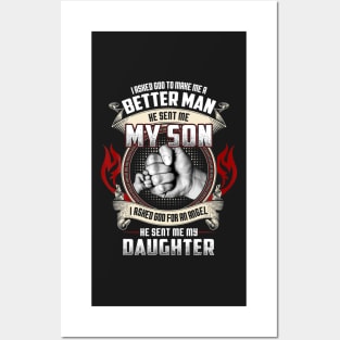 Matching Proud Dad Kids Birthday Fist Bump Fathers Day Posters and Art